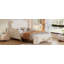 Canapé-lit simple rembourré extensible de taille XL, tête de lit en forme d'ours, beige