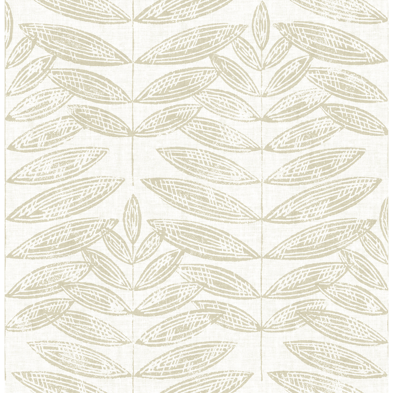 Leaf Wallpaper Roll, Beige