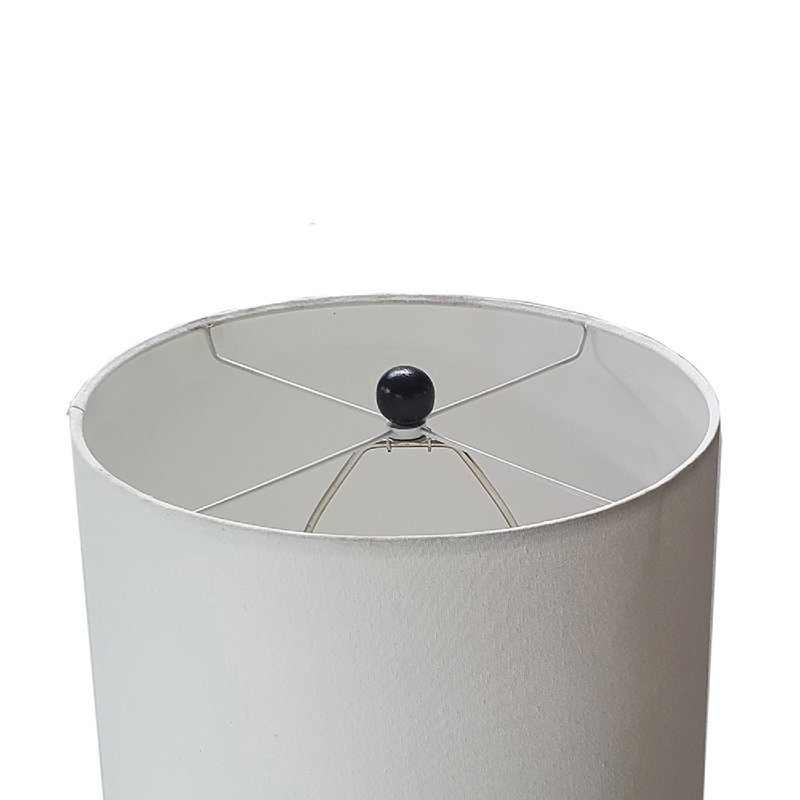 Sleek 61'' Cordless Modern Black Floor Lamp with Adjustable Drum Shade