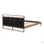 Lit double en cuir avec veilleuses 2 pièces -1464315226