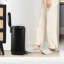 Poubelle en acier inoxydable avec couvercle, poubelle à pression, pour cuisine, bureau à domicile, chambre à coucher, salon-121147090