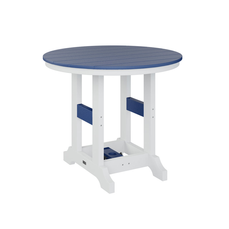 Table de bar Berlin Garden, H 39,5 po x l 38 po x P 38 po, Bleu pacifique
