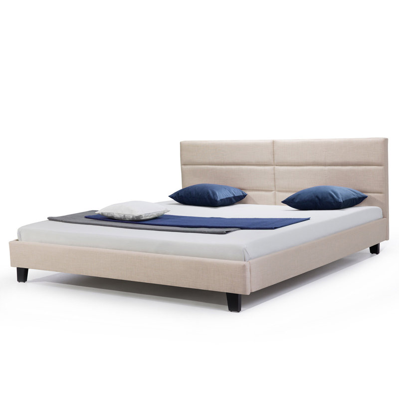 Upholstered Bed, Beige, Super King