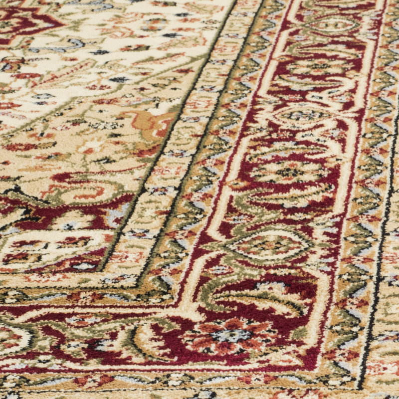 Tapis oriental ivoire / rouge Klose, Carré 8 pi