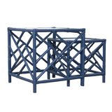 Chippendale Glass Nesting End Table