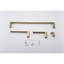 Ensemble de 4 composants de salle de bain mural en acier inoxydable brossé or avec finition