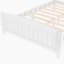 Lit plateforme double en bois massif avec lattes de soutien, structure solide, aucun sommier requis, finition blanche-2099862727-2099862726