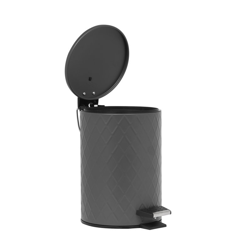 Steel Step On Waste Bin - 3L, Black