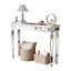 Miroir console rétro vintage en grain de bois, magnifique et noble pour le vestibule, la table de canapé et le salon (l 48 po x H 32,3 po x P 18 po)