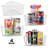Sorbus Sector Storage Bin Organizer with Front Handle 4 Pack