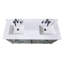 Plateau de meuble-lavabo double 61 po en blanc neige avec lavabo Andalo