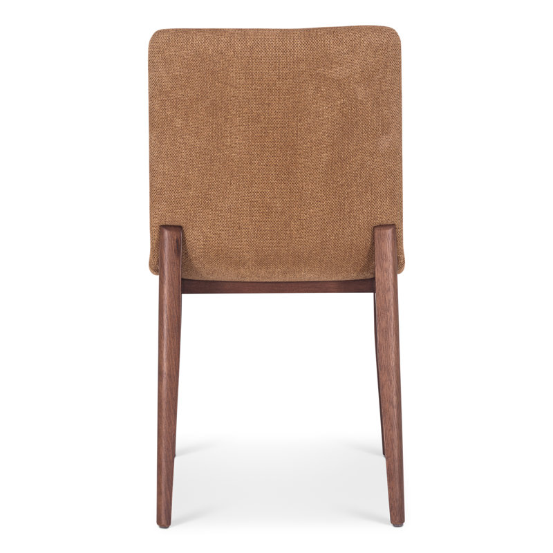 Modern Brazilian - Godan Side Chair, Nogal/Jackpot Terracotta