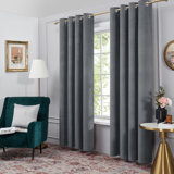 Zmari Polyester Blackout Curtain Pair