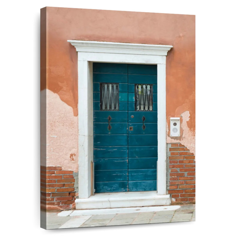 Porte rétro à Venise, H 24 po x l 16 po