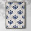 Motif de fleurs indigo I, reproduction encadrée - bois massif-2113586301