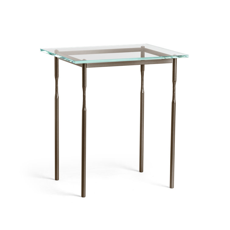 Senza Glass Top Side Table