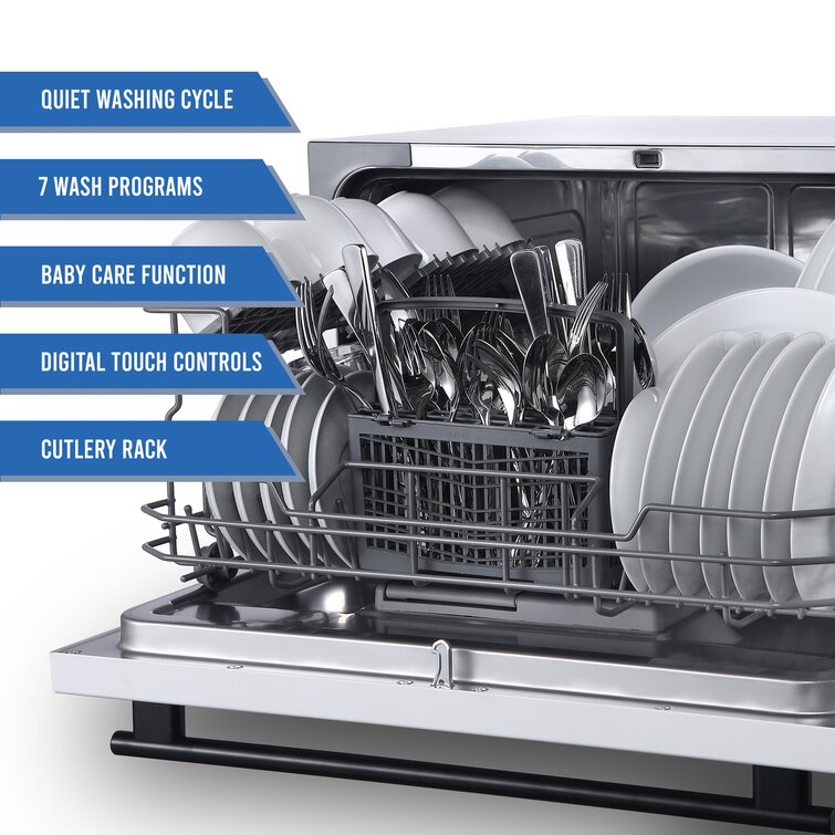 Farberware 62 dBA Countertop Digital Control Dishwasher & Reviews