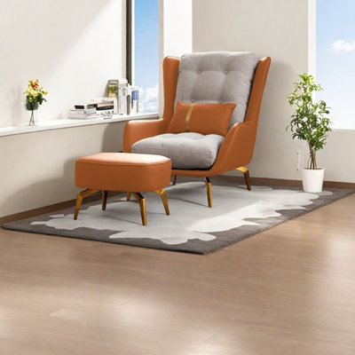 Ergonomic metal-framed leisure chair