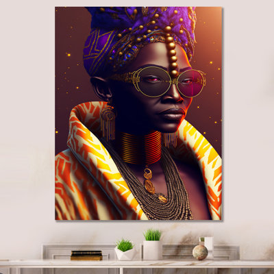 Femme afro-américaine, vêtements traditionnels IV sur toile