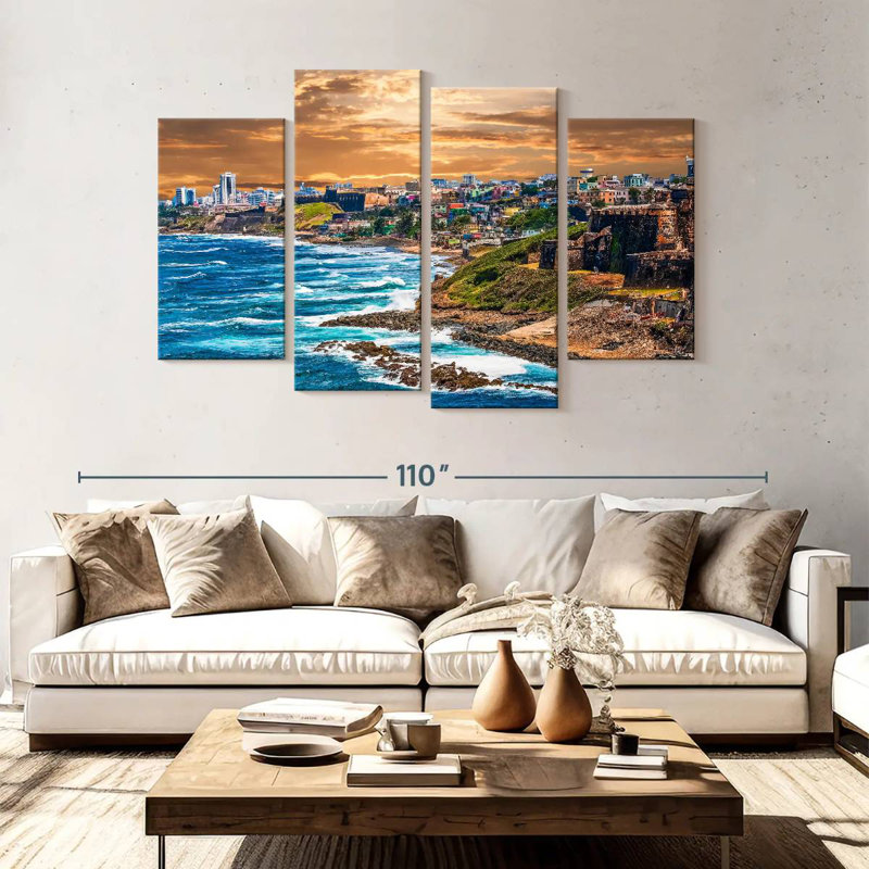 Gillard Rocky Puerto Rican Coast, 54" H x 84" W