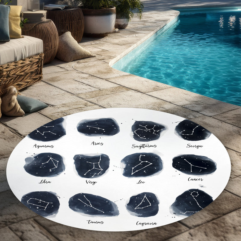 Zodiac Sign Rug Begin Edition International Inc. Constellations Zodiac Signs Rug ...