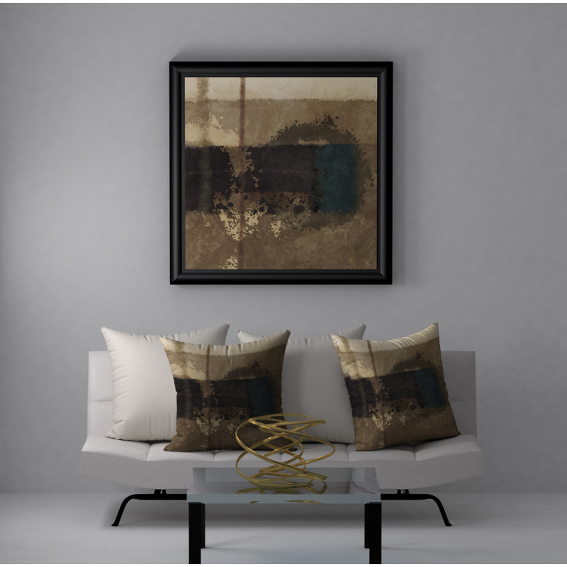 Abstract Throw Pillow, 18" H x 18" W