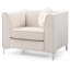 Fauteuil contemporain incliné ivoire-1810888693