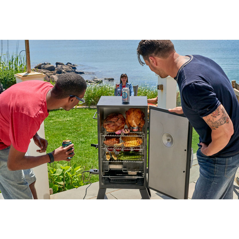 30-In. Vertical Analog Electric Smoker with 548-Sq.In. Cooking Space in Black