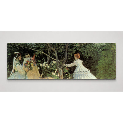 Femmes dans le jardin (1866) - art mural panoramique sur toile