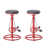 Similicuir noir / cadre rouge antique