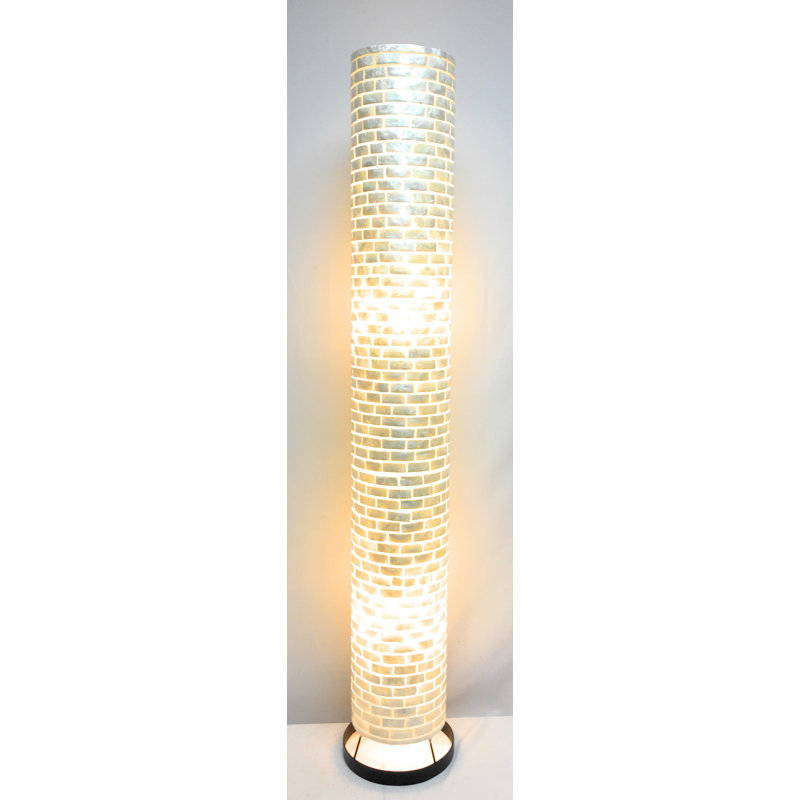 Lampe colonne cylindrique sur pied Heavener, H 59 po x l 12,5 po x P 12,5 po