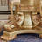 Deluxe Golden Marble Rectangular Dining Table Sets-107276911
