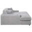 Chaise longue Hilde avec 2 coussins, velours côtelé gris clair