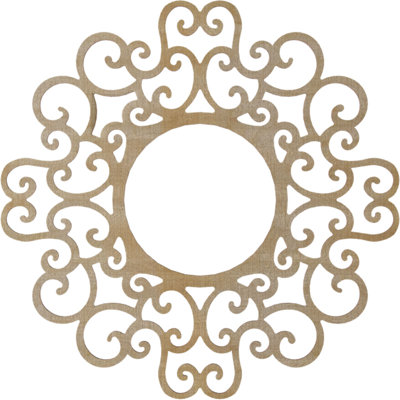 Médaillon de plafond en bois ajouré 30 po x H 11 po x P 11 po x P 3/8 po Reims