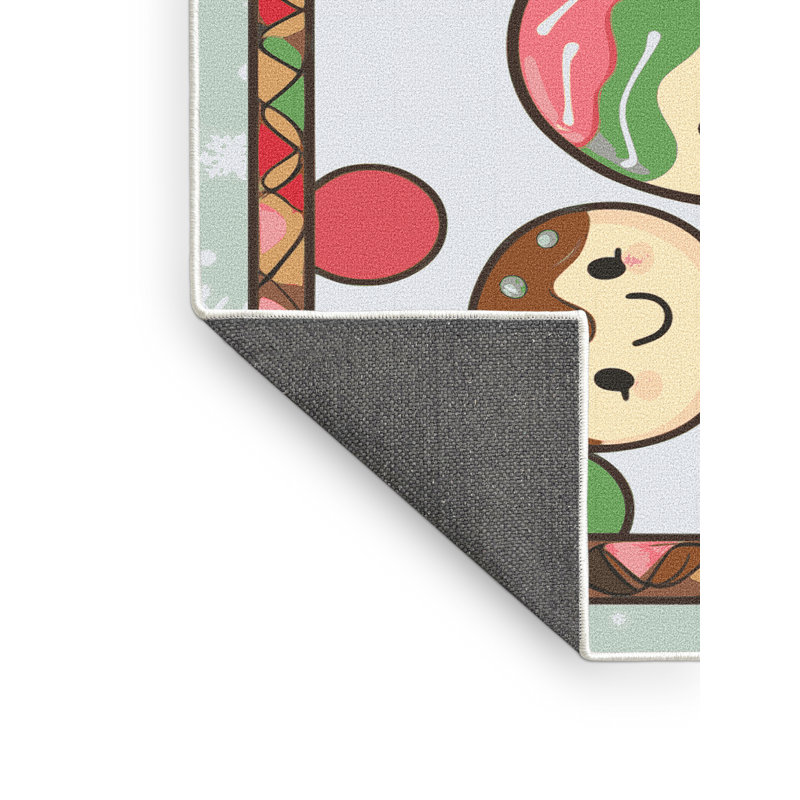 Tapis de vacances The Holiday Aisle® Cookies, Rectangulaire 3 pi x 5 pi