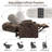 Zisel 34.3" W Dual Motor Power Lift Recliner Chair Wingback Electric Recliner with Heat and Massage Brown Chenille-57868608