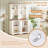 Spacious Storage Bookcases, Mdf Wood Modern Curved Shelves For Home