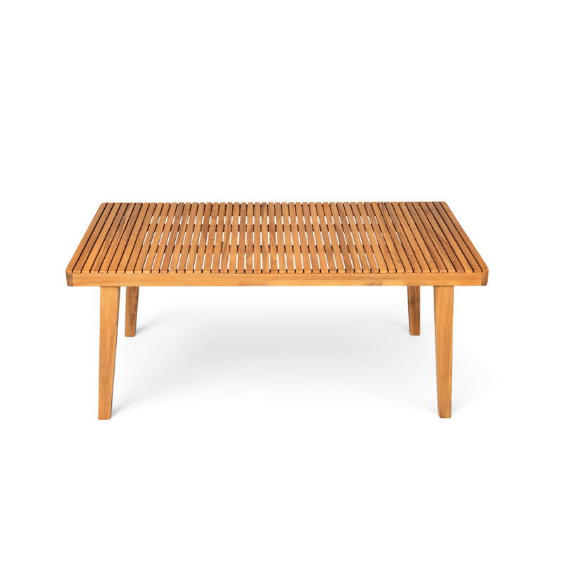 Outdoor Dining Table Crafted From 69" Wood, 300 Lbs Weight Capacity, Slatted Top For Style And Water Drainage, Natural Color Areas Wood With Design, Color, Good Patio Garden Celebrations, Easy