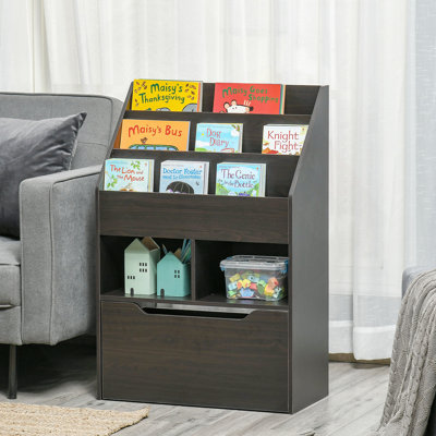 Étagère pour enfants avec étagère de rangement pour livres, bibliothèque pour enfants, brun