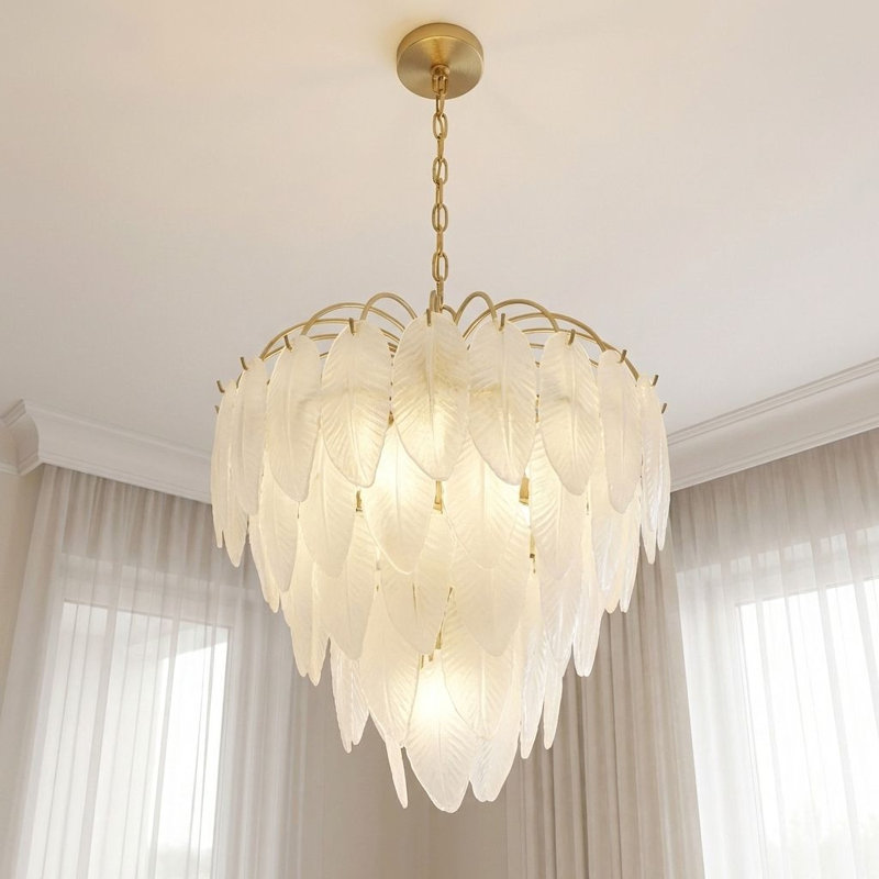 Boa 9-Light Chandelier in Warm Brass by Breegan Jane, 6 Lights