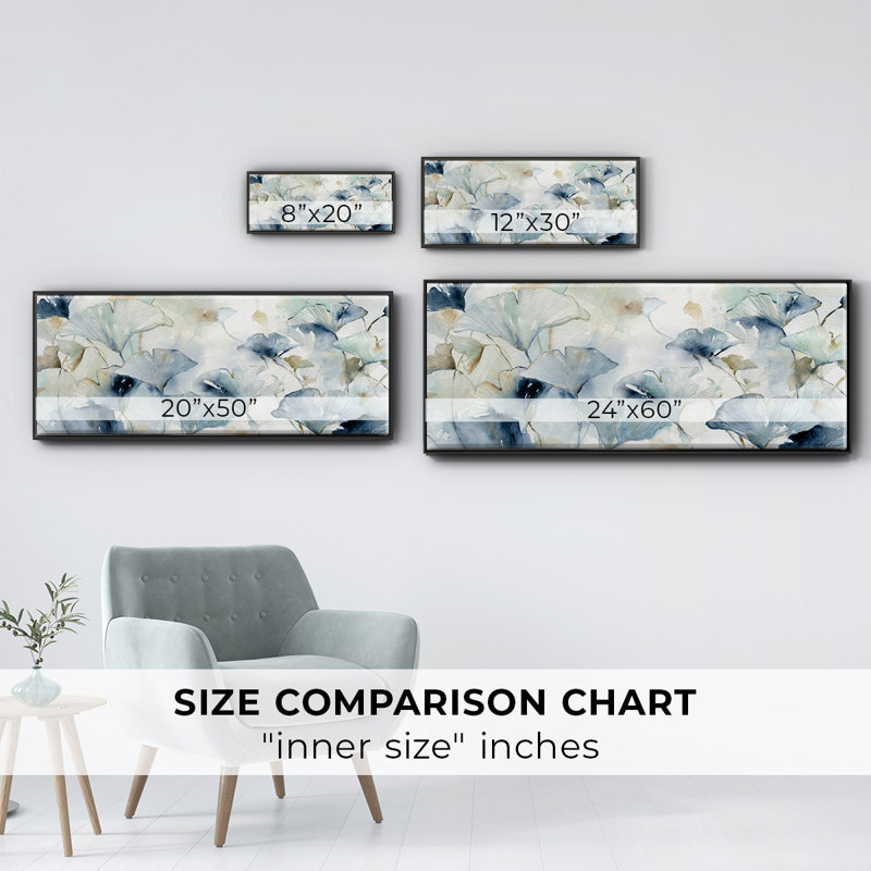 Glorious Gingko- Framed Canvas, 20" H x 50" W