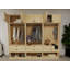 Armoire-penderie en chêne l 108 po x H 93 po x P 21 po avec éclairage DEL, portes pleines et tiroirs à fermeture en douceur, fabrication en contreplaqué-553795082