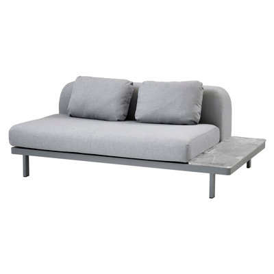 Space 2-Seater Light Gray Loveseat by Cane-line