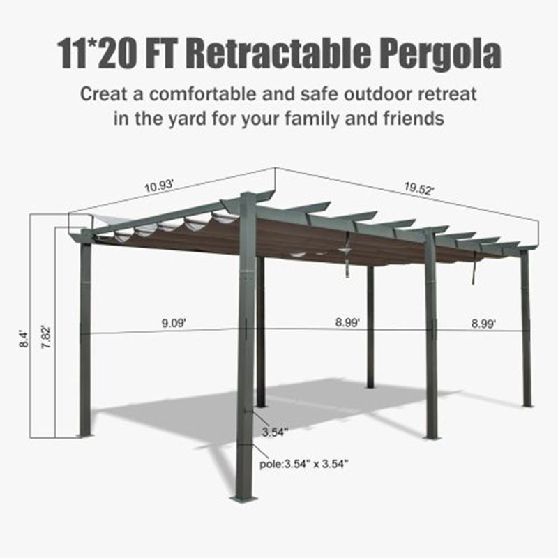Extra-Large Retractable Pergola – Durable & Stylish