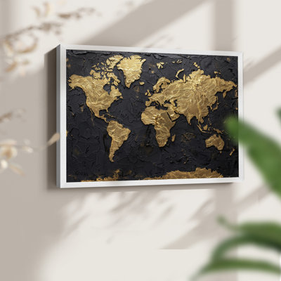 Map Series-XI -Framed Print - Restickable