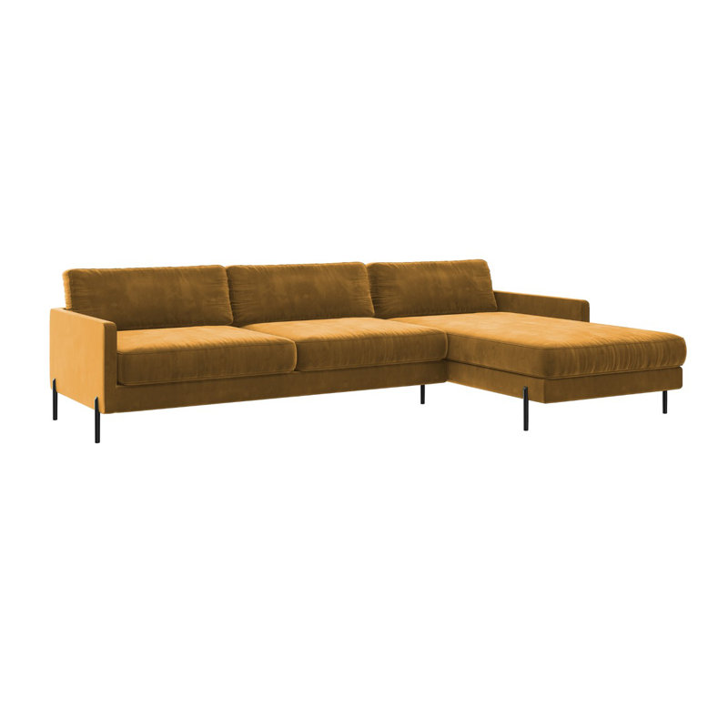 Justin 4 Seater Corner Sectional, 78cm H x 262cm W x 154cm D, Right Hand Facing