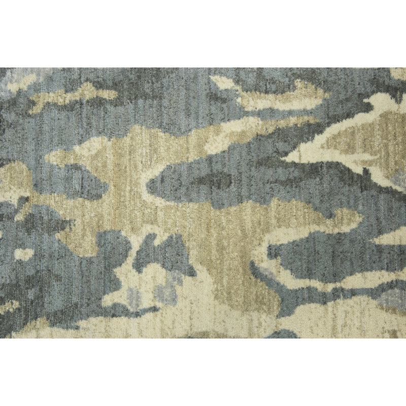Wool Abstract Indoor Rug, Rectangle 3' x 5'