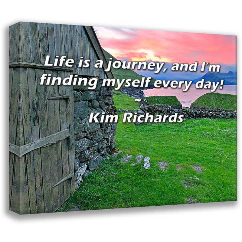 Trinx Gallery Wrapped Canvas By Kim Richards: "Life is a journey, and I’m finding myself ever