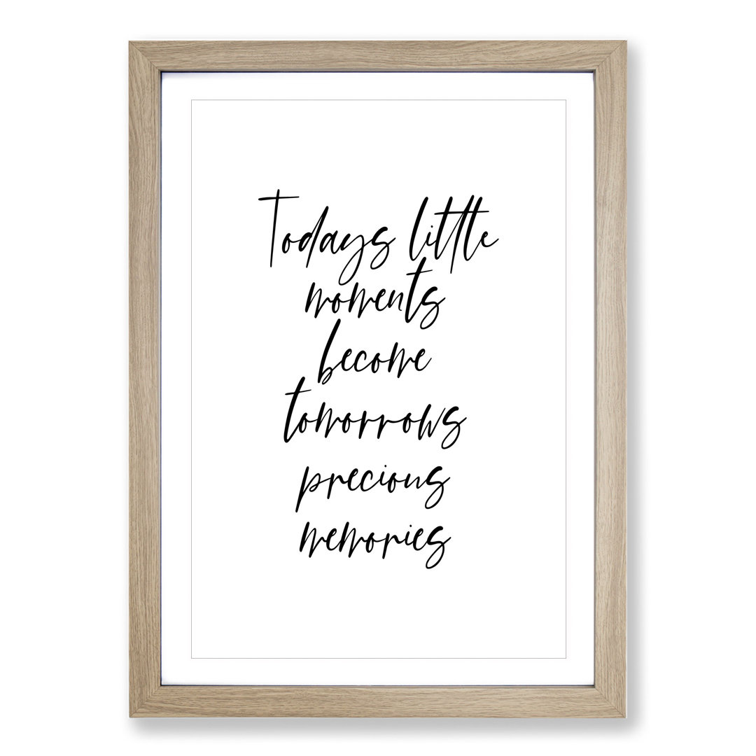 Todays Little Moments - Picture Frame Typography