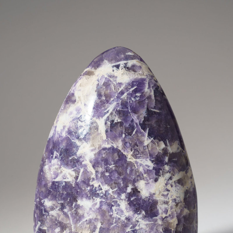 Genuine Polished Lepidolite Freeform (2.2 Lbs), 6" H x 4" W x 2" D, Light Brown/White